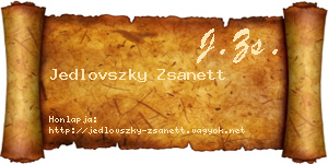 Jedlovszky Zsanett névjegykártya