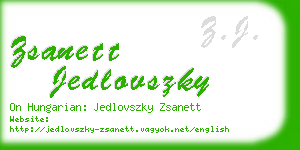 zsanett jedlovszky business card